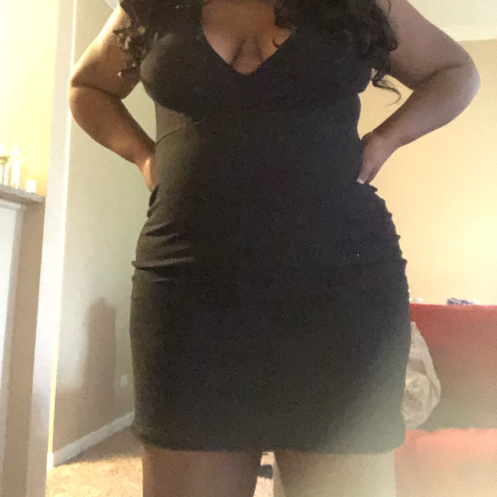 V-Neck Bodycon Dress